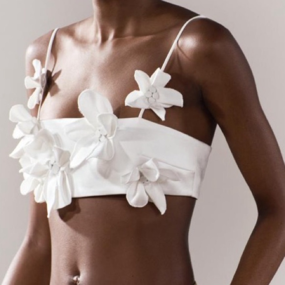 Zara Floral Cropped Top